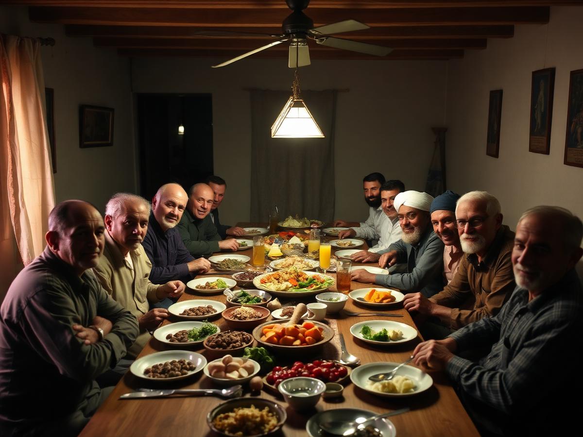 Shared meal at the house church